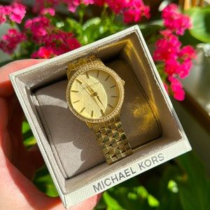 Gold & Crystal Michael Kors watch!!
